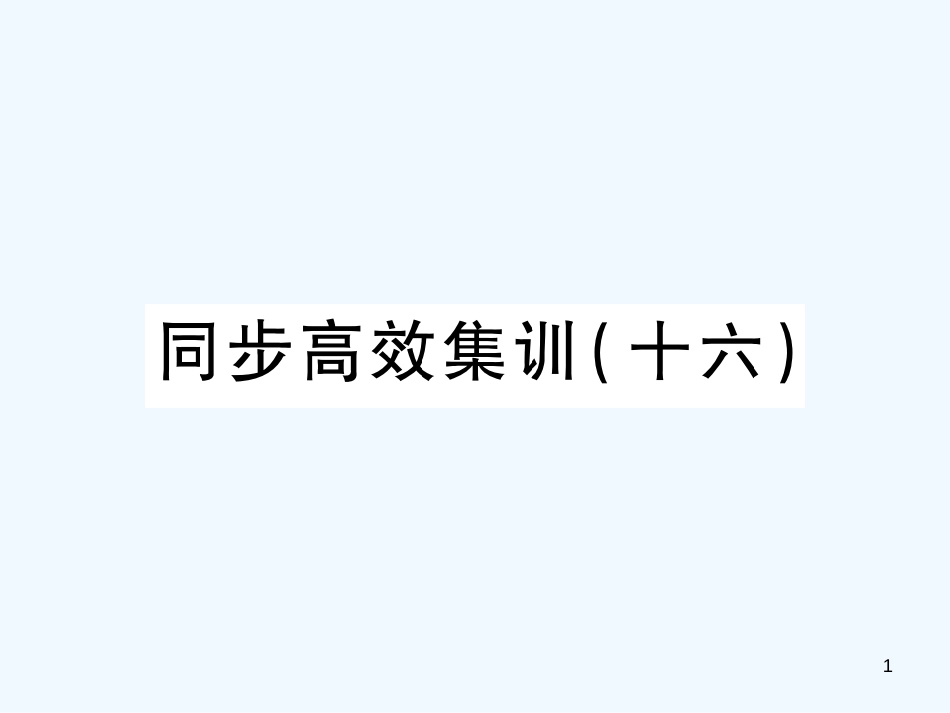 （江西专用）2018年中考地理 同步高效集训（十六）优质课件_第1页