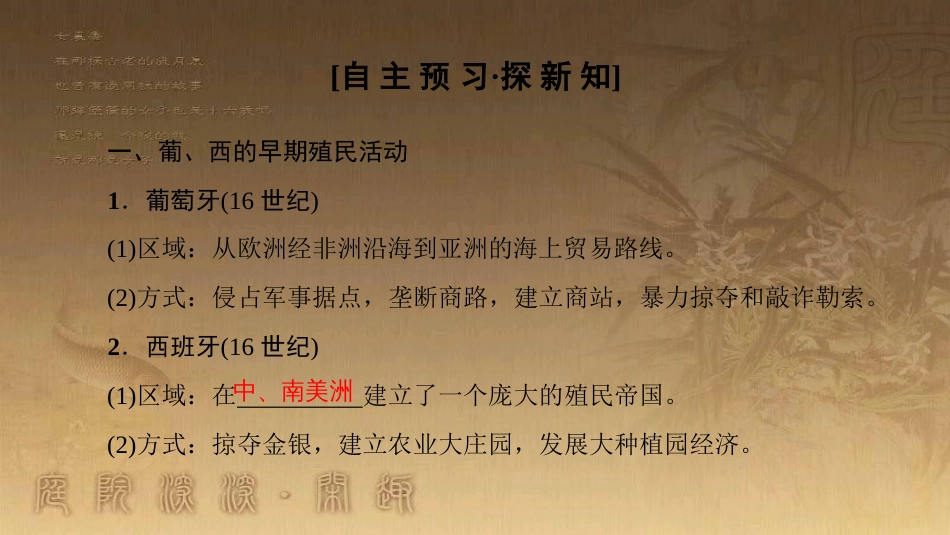 高中历史 第二单元 工业文明的崛起和对中国的冲击 第8课 欧洲的殖民扩张与掠夺优质课件 岳麓版必修2_第3页