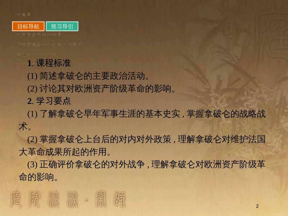 高中历史 第三单元 欧美资产阶级革命时代的杰出人物 3.3 一代雄狮拿破仑优质课件 新人教版选修4_第2页