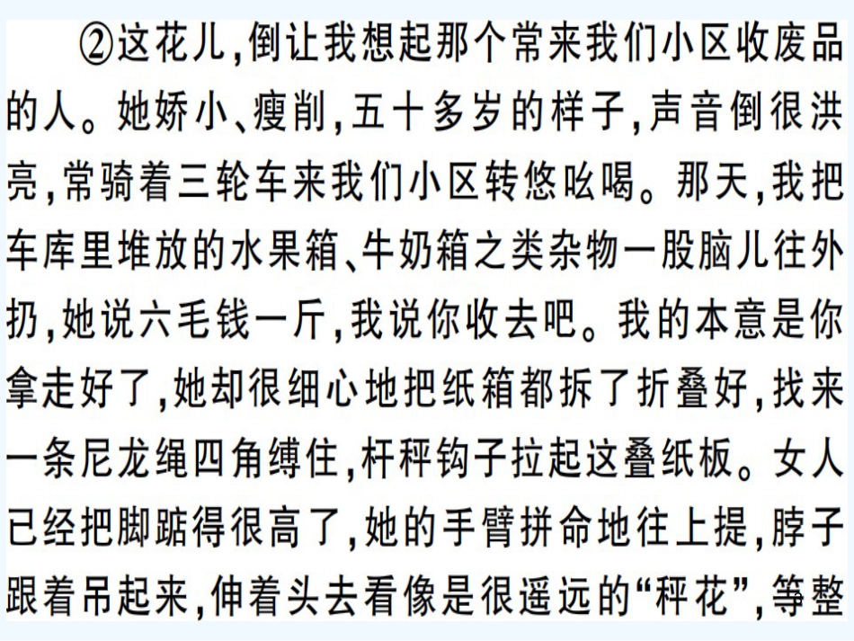 （河南专用）八年级语文上册 专题十 记叙文阅读习题优质课件 新人教版_第3页