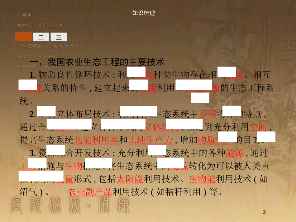 高中生物 第1章 生态工程 1.2 农业生态工程优质课件 北师大版选修3_第3页