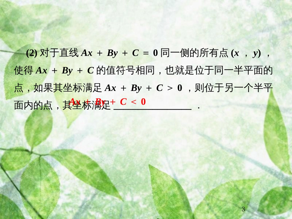 高考数学总复习 7.3 二元一次不等式（组）与简单的线性规划问题优质课件 文 新人教B版_第3页