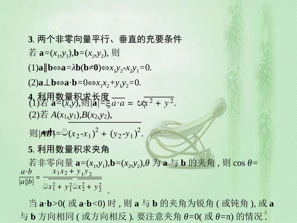高考数学二轮复习 专题一 常考小题点 1.4 平面向量题专项练优质课件 文_第3页