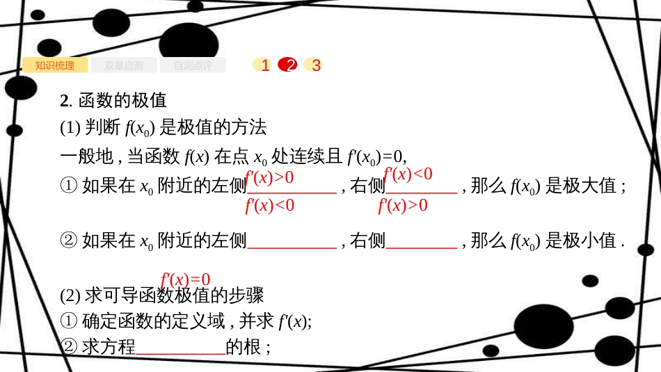 高考数学大一轮复习 第三章 导数及其应用 3.2 导数与函数的单调性、极值、最值课件 文 新人教A版_第3页