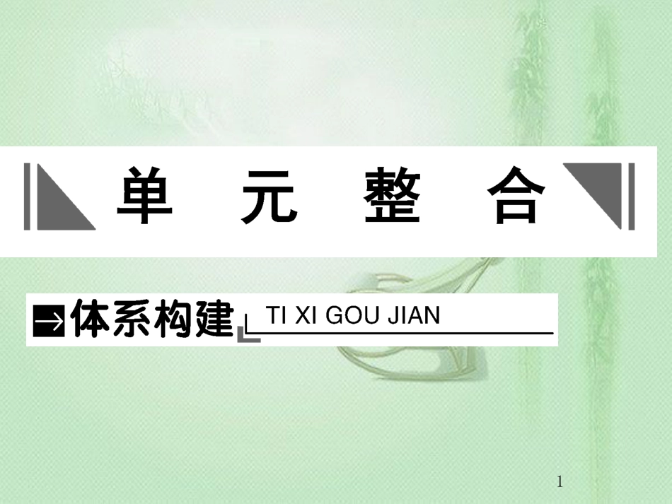 高考历史总复习 第八单元 近代中国资本主义的曲折发展和中国近现代社会生活的变迁单元整合优质课件_第1页