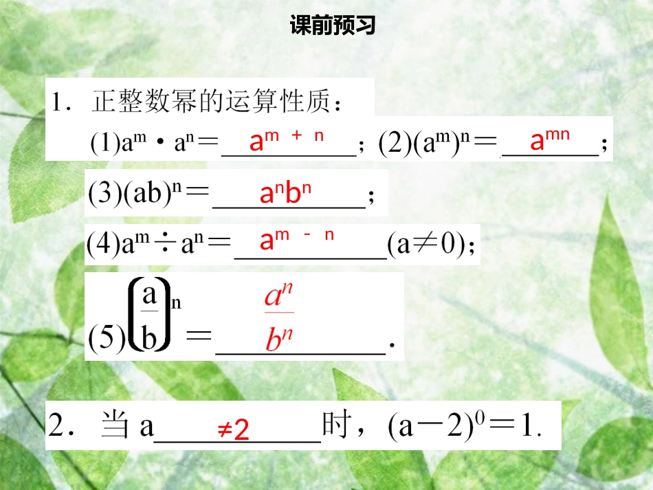 八年级数学上册 第十五章 分式 15.2.3 整数指数幂同步优质课件 （新版）新人教版_第3页