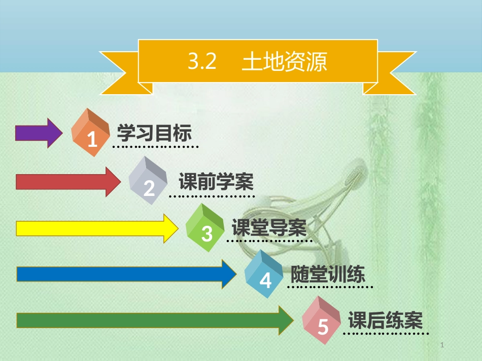 八年级地理上册 3.2 土地资源习题优质课件 （新版）新人教版_第1页