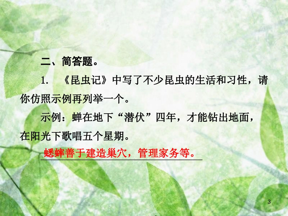 八年级语文上册 第五单元 名著导读《昆虫记》：科普作品的阅读优质课件 新人教版_第3页