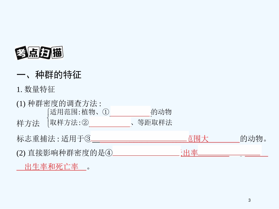 （北京专用）2019版高考生物一轮复习 第26讲 种群优质课件_第3页