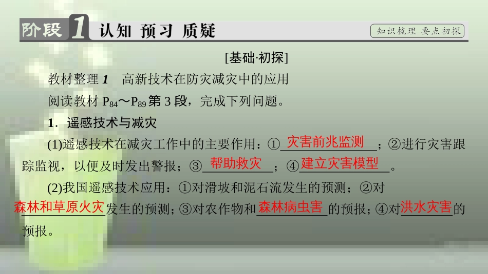 高中地理 第4章 防灾与减灾 第2节 高新科学技术与防灾减灾优质课件 湘教版选修5_第3页