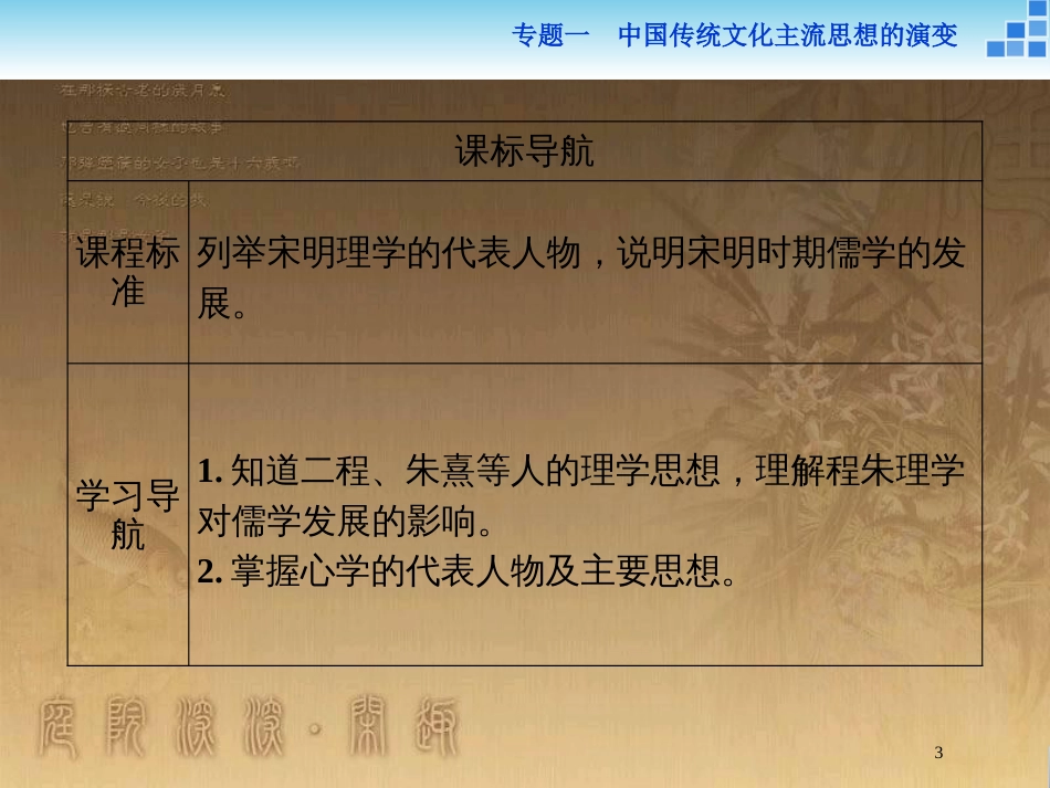 高中历史 专题一 中国传统文化主流思想的演变 三 宋明理学优质课件 人民版必修3_第3页