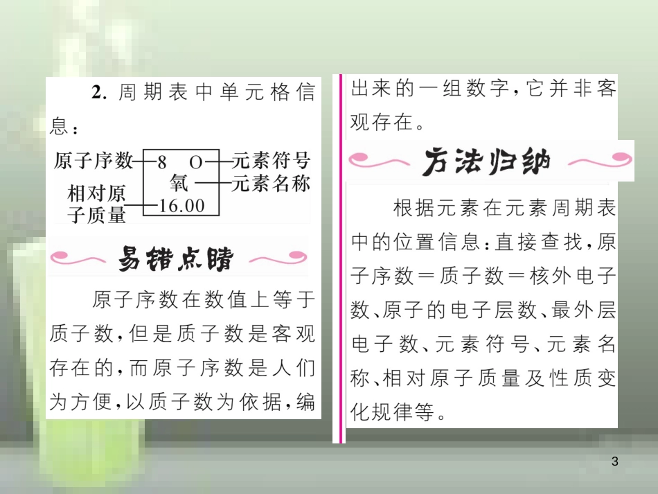 九年级化学上册 第3单元 物质构成的奥秘 课题3 元素 第2课时 元素周期表简介习题优质课件 （新版）新人教版_第3页