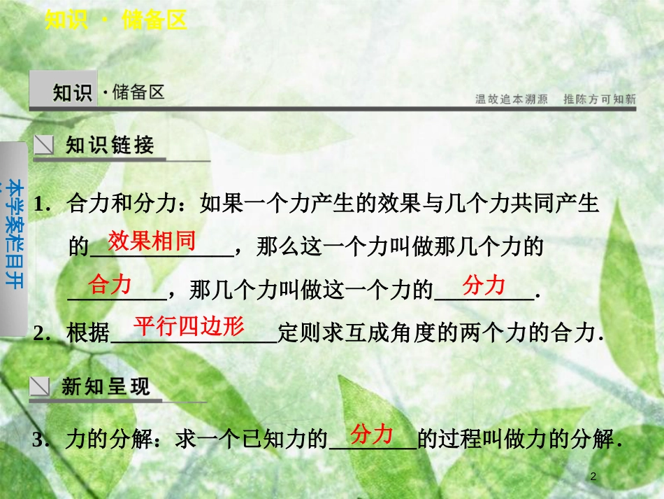 高中物理 第二章 力 第6节 力的分解优质课件 教科版必修1_第2页