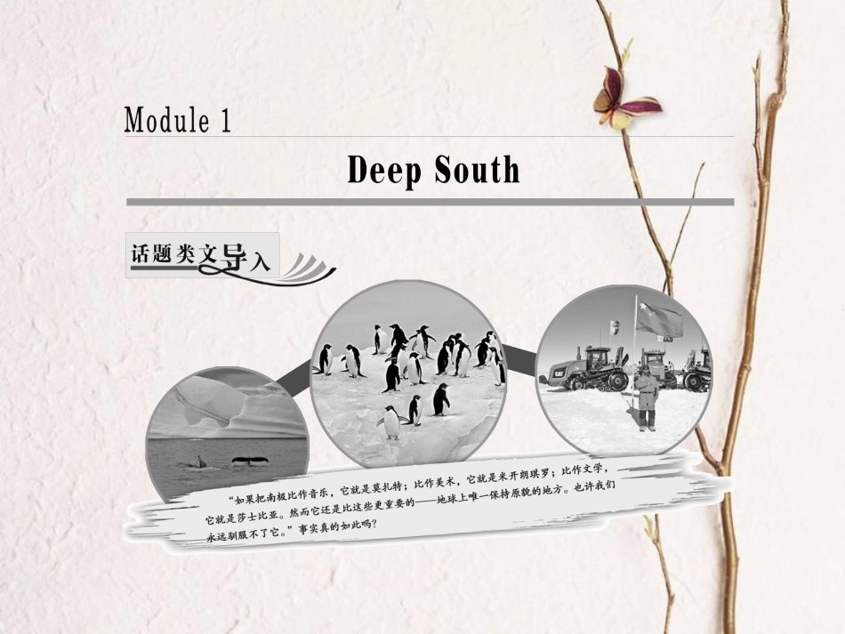 高中英语 Module 1 Deep South Section Ⅰ Introduction &amp; Reading-Pre-reading课件 外研版选修8[共35页][共35页]_第1页