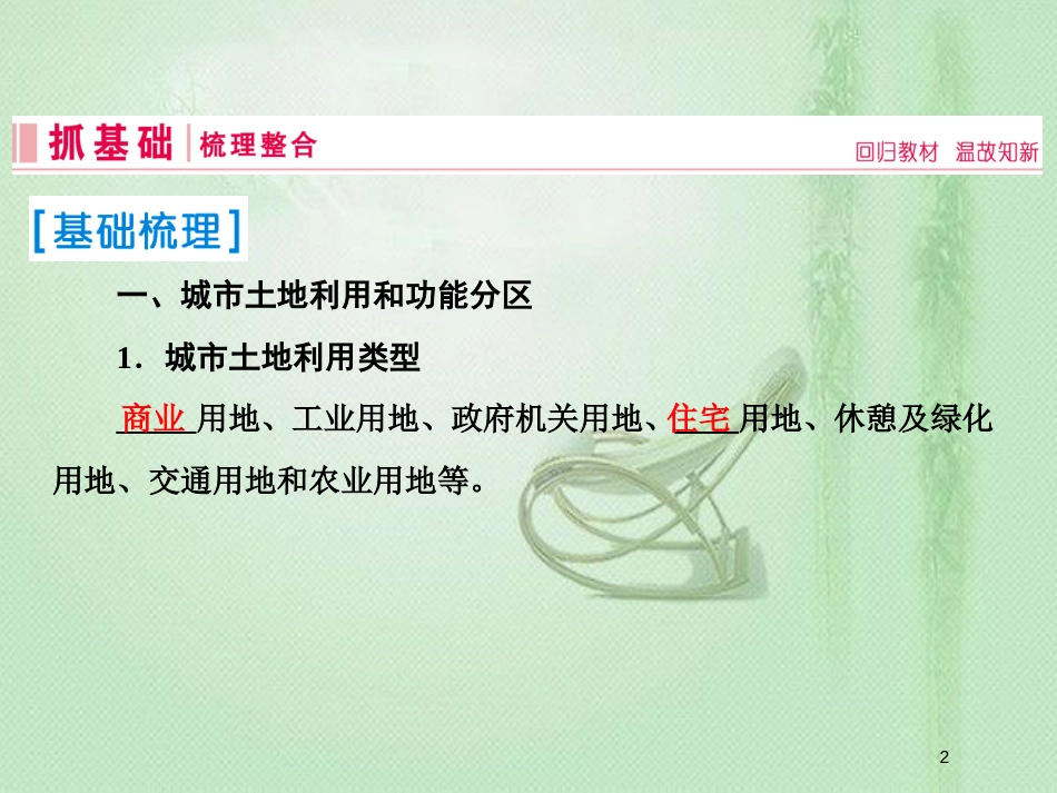 高考地理一轮复习 第二部分 人文地理 第七章 城市与城市化 1 城市内部空间结构和不同等级城市的服务功能优质课件 新人教版_第2页
