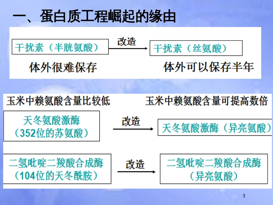 福建省寿宁县高中生物 基因工程 1.4 蛋白质工程的崛起课件 新人教版选修3_第3页