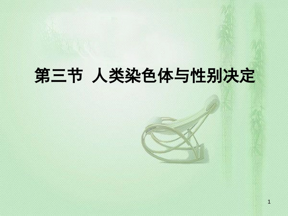 八年级生物上册 第四单元 第四章 第三节 人类染色体与性别决定优质课件 （新版）济南版_第1页