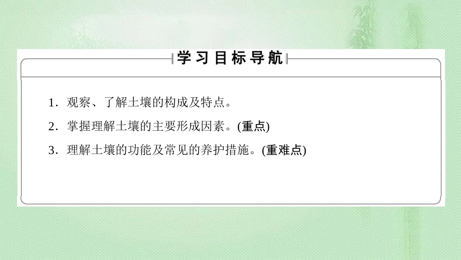 高中地理 第3单元 从圈层作用看地理环境内在规律 附3 土壤的形成同步优质课件 鲁教版必修1_第2页