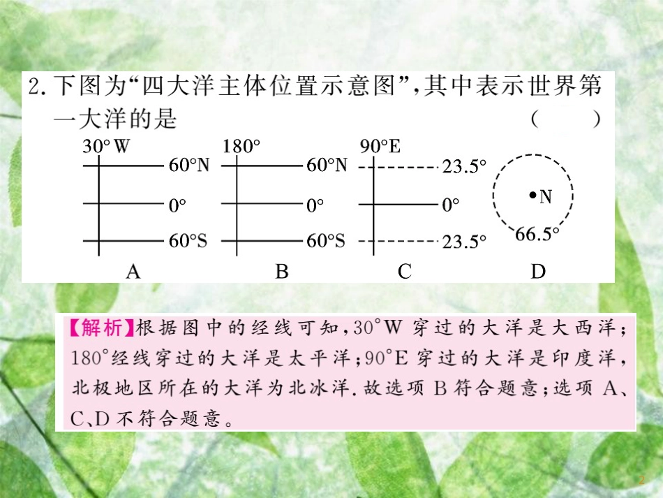 七年级地理上册 第1-2章章末小结习题优质课件 （新版）湘教版_第2页