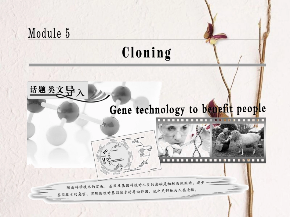 高中英语 Module 5 Cloning Section Ⅰ Introduction &amp; Reading-Pre-reading课件 外研版选修6[共33页][共33页]_第1页