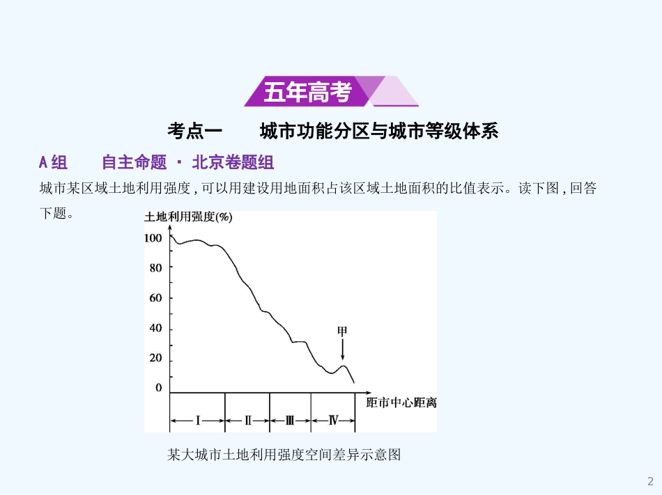 （北京地区，B版）2019版高考地理一轮复习 第九单元 城市与城市化习题优质课件_第2页