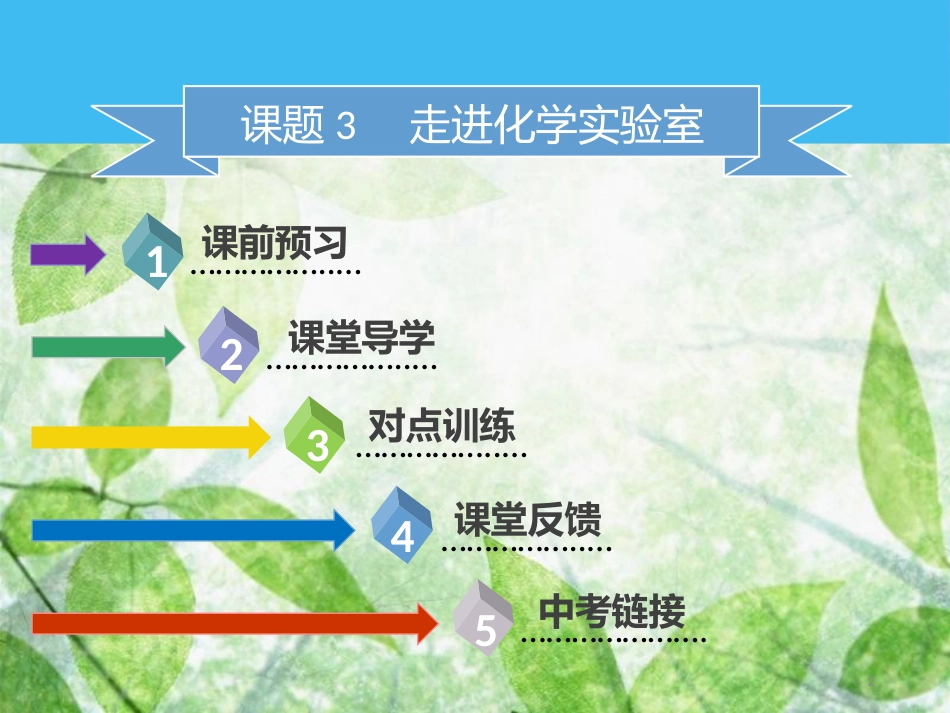 九年级化学上册 第一单元 走进化学世界 课题3 走进化学实验室 第1课时 常用仪器化学药品的取用优质课件 （新版）新人教版_第2页
