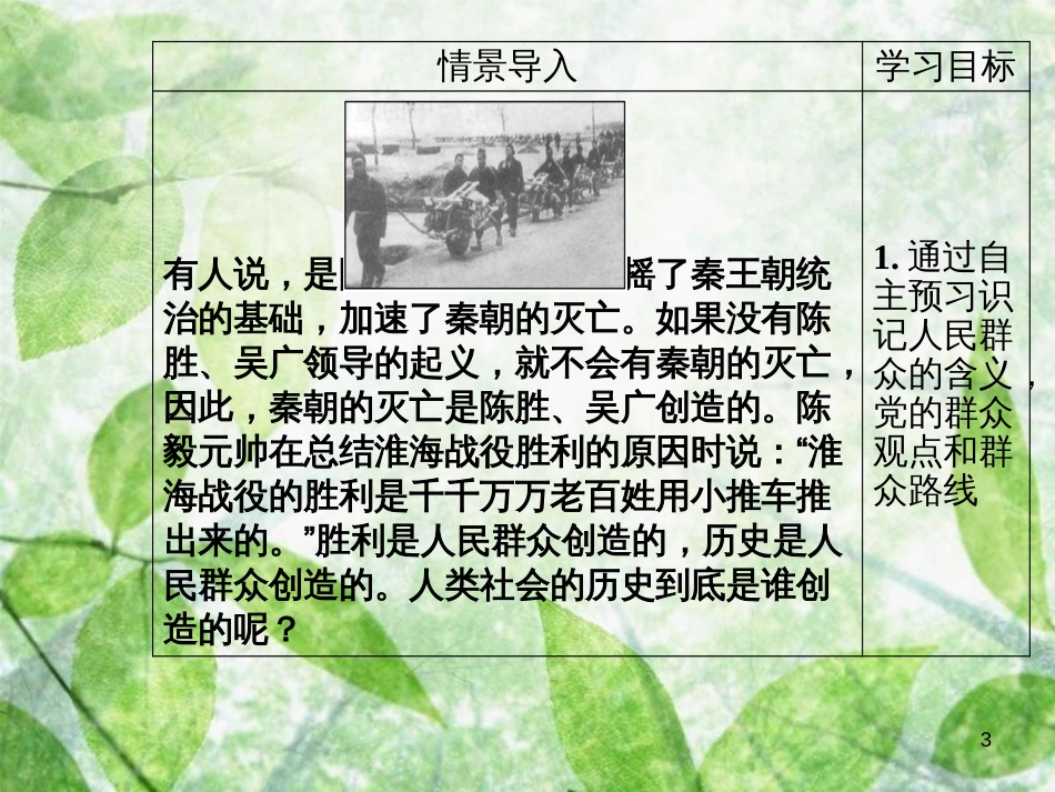 高中政治 第四单元 认识社会与价值选择 第十一课 第二框 社会历史的主体优质课件 新人教版必修4_第3页