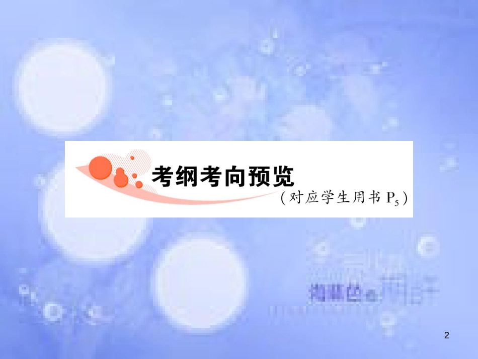 高三生物一轮复习 第二章 细胞中的元素和化合物（第1课时）精品课件（必修3）_第2页