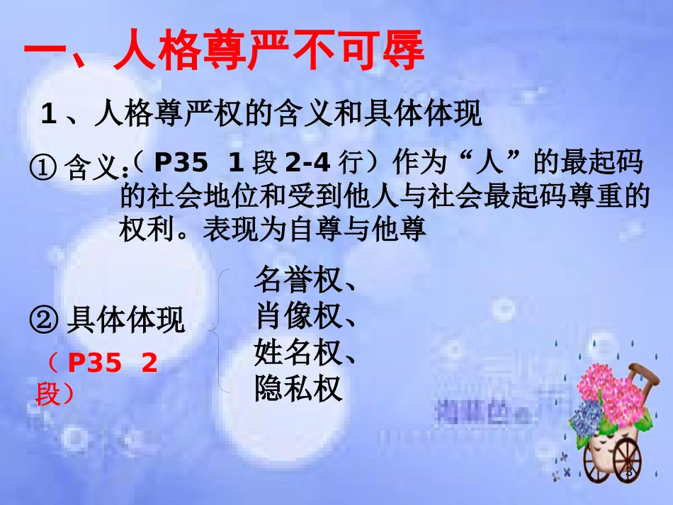 八年级政治下册 第二单元 我们的人身权利 第四课 维护我们的人格尊严 第1框 人人享有人格尊严权课件 新人教版_第3页