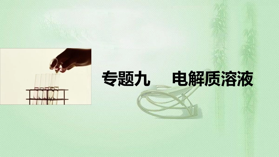 高考化学一轮复习 专题09 电解质溶液优质课件_第1页