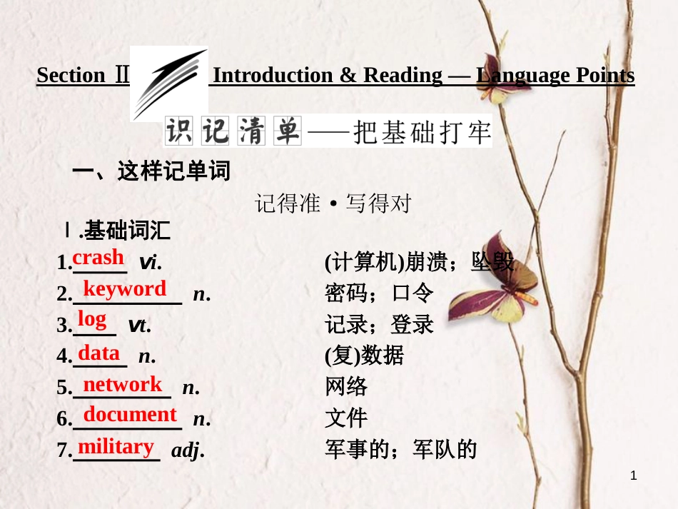 高中英语 Module 6 The Internet and Telecommunications Section Ⅱ Introduction &amp; Reading-Language Points课件 外研版必修1[共35页][共35页]_第1页