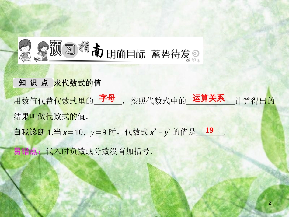 七年级数学上册 第2章 整式加减 2.1 代数式（第3课时）优质课件 （新版）沪科版_第2页