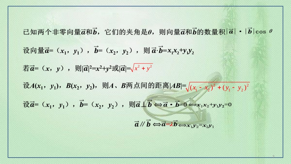 高考数学 25个必考点 专题09 向量的基本应用优质课件_第3页