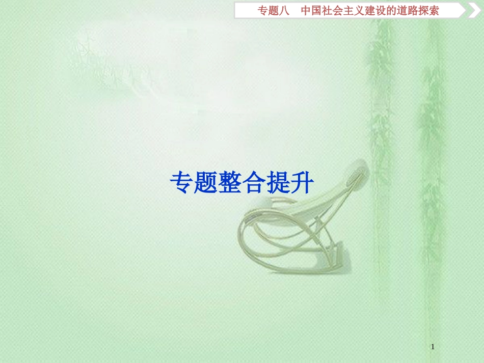 高考历史一轮复习 专题8 中国社会主义建设的道路探索专题整合提升优质课件 人民版_第1页