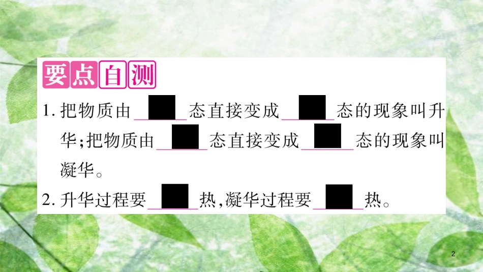 八年级物理上册 4.4升华和凝华习题优质课件 （新版）粤教沪版_第2页