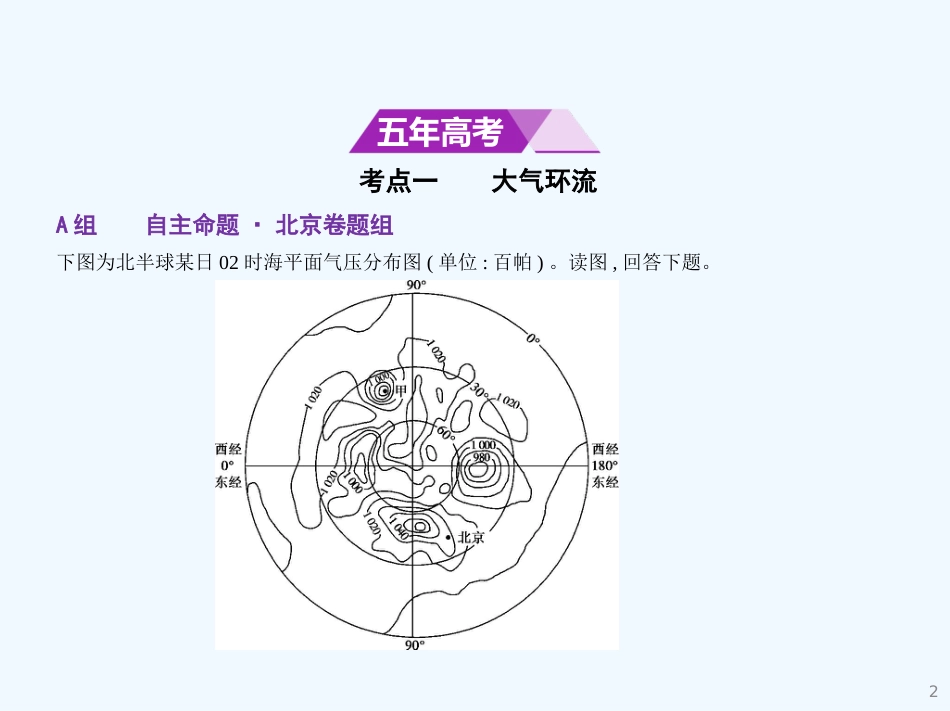 高考地理一轮复习 第四单元 地球上的大气 第二节 大气环流与气候习题优质课件_第2页