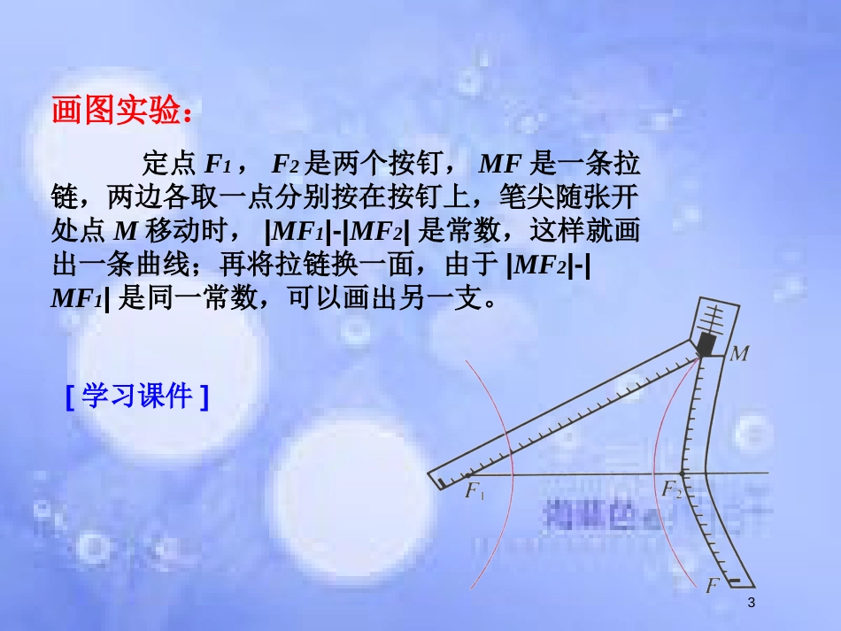 高中数学 第二章 圆锥曲线与方程 2.2.1 双曲线的定义和标准方程（2）课件 湘教版选修1-1_第3页