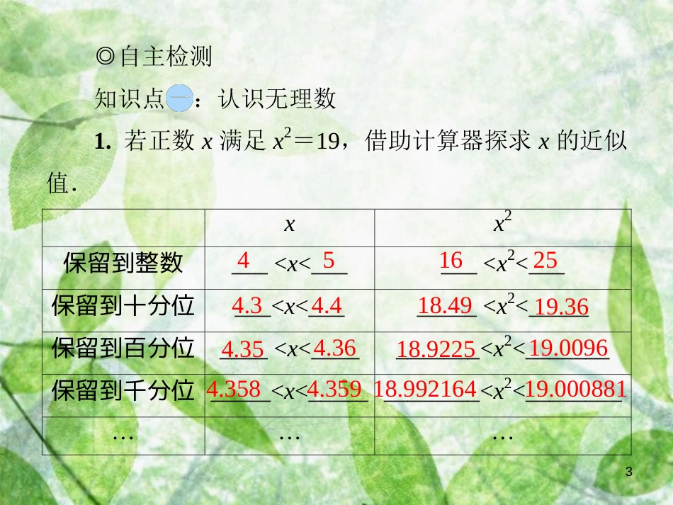 八年级数学上册 第二章 实数 2.1 认识无理数 第2课时 无理数导学优质课件 （新版）北师大版_第3页