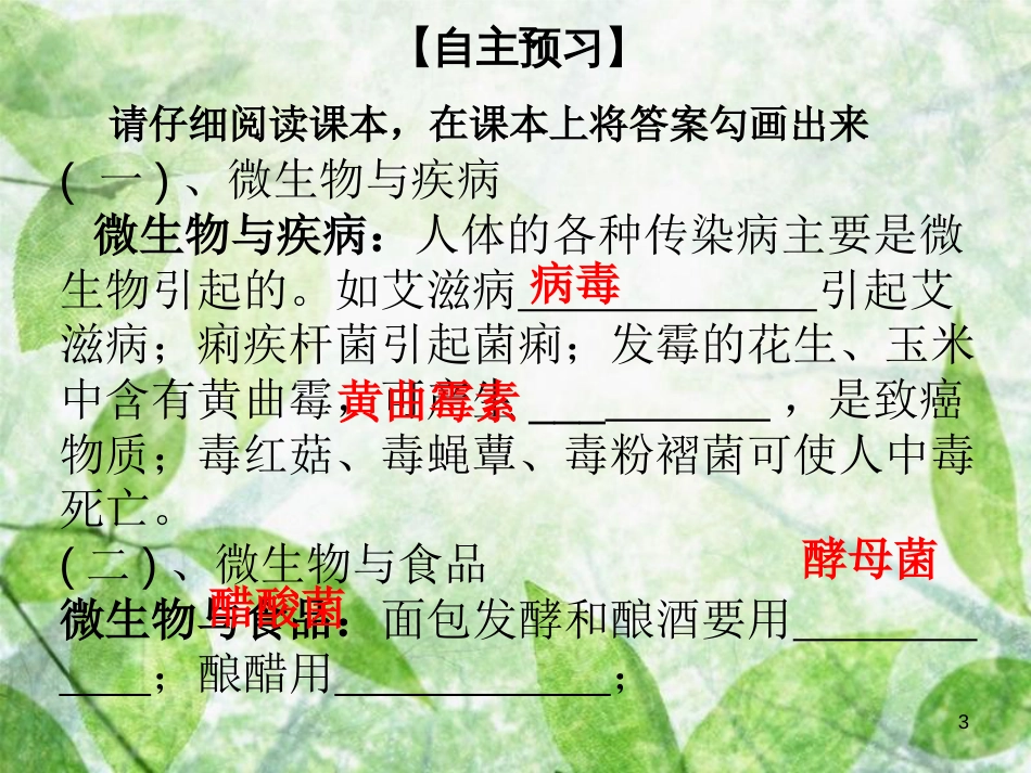 八年级生物上册 第五单元 第18章 第2节 微生物与人类的关系优质课件 （新版）北师大版_第3页