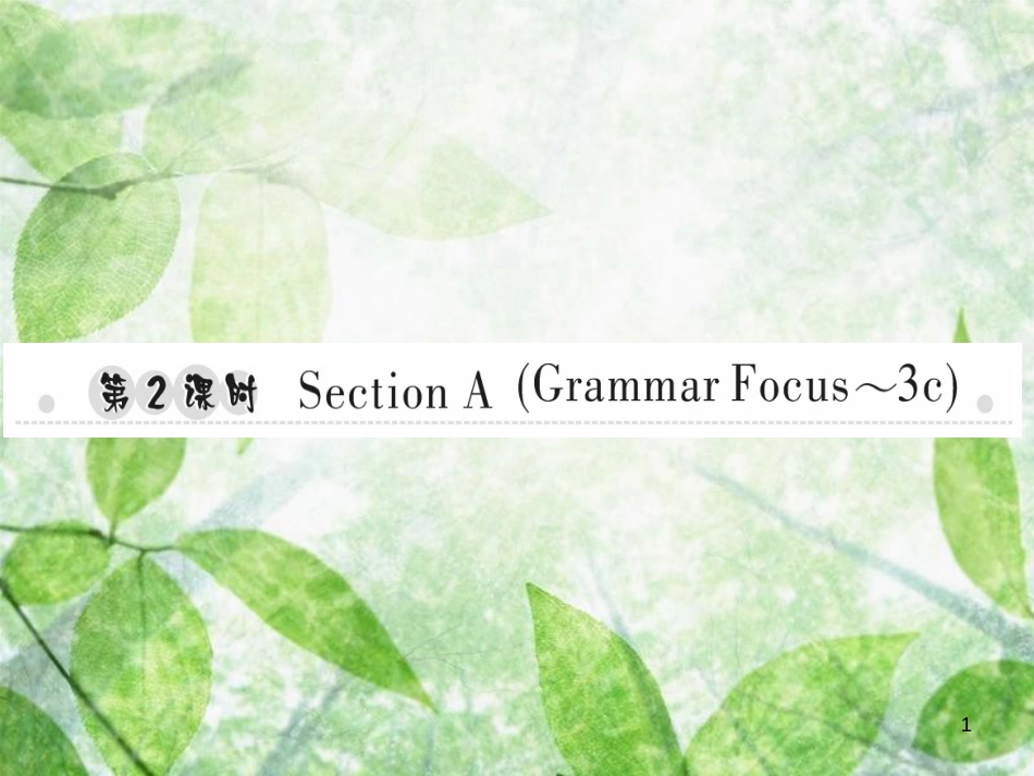 八年级英语上册 Unit 1 Where did you go on vacation（第2课时）Section A（Grammar Focus-3c）习题优质课件 （新版）人教新目标版_第1页