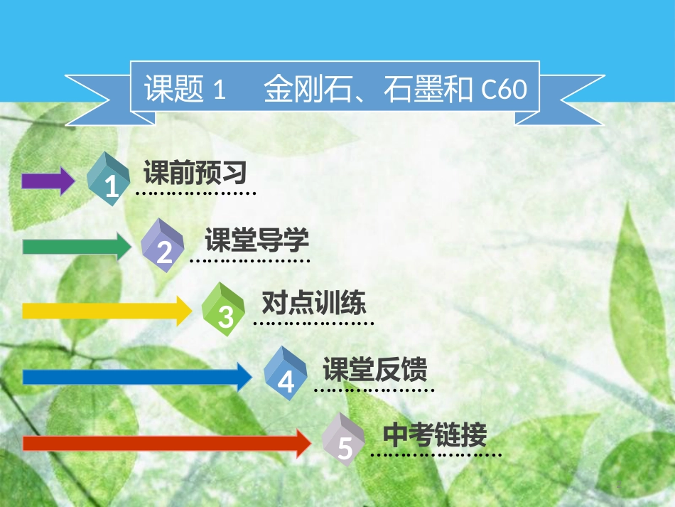 九年级化学上册 第六单元 碳和碳的氧化物 课题1 金刚石、石墨和C60优质课件 (新版)新人教版_第2页