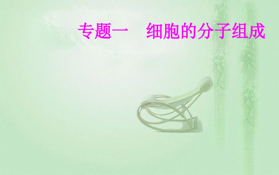 高中生物学业水平复习 专题一 细胞的分子组成 考点2 糖类、脂质的种类和作用优质课件_第1页