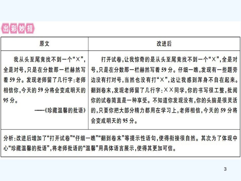 （河北专用）2018年八年级语文上册 第四单元 写作指导 语言要连贯习题优质课件 新人教版_第3页
