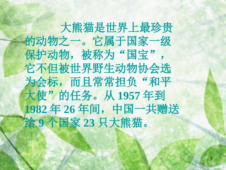 三年级语文上册 第三单元 可爱的大熊猫课件1 西师大版_第3页