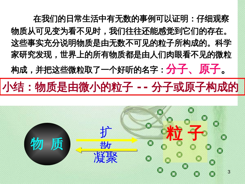 九年级化学上册 第3单元 物质构成的奥秘 课题1 分子和原子同步优质课件 （新版）新人教版_第3页