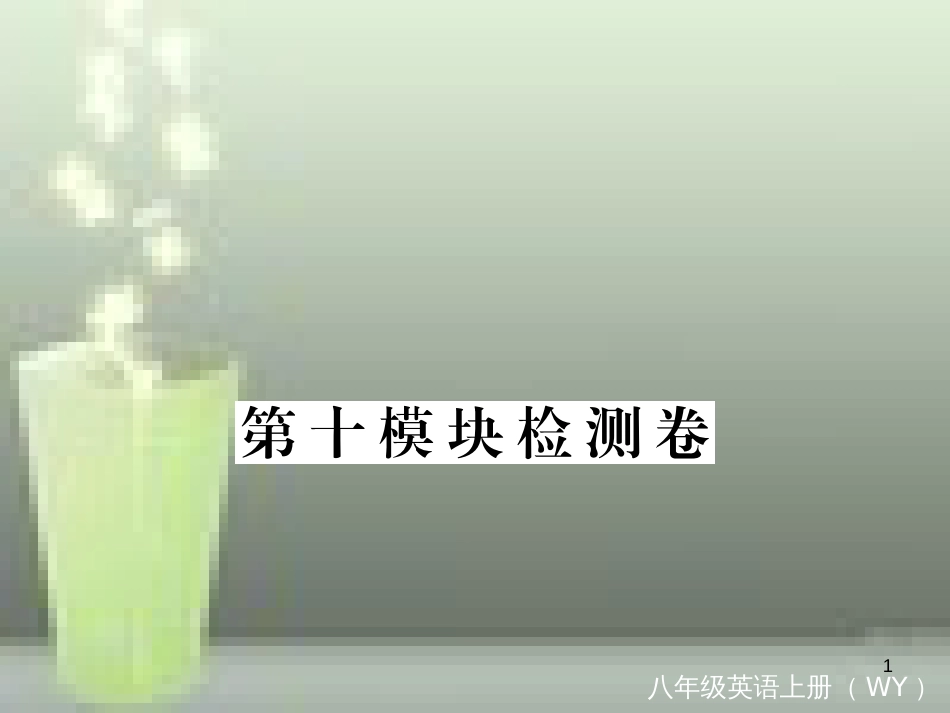 （通用版）八年级英语上册 Module 10 The weather检测卷优质课件 （新版）外研版_第1页