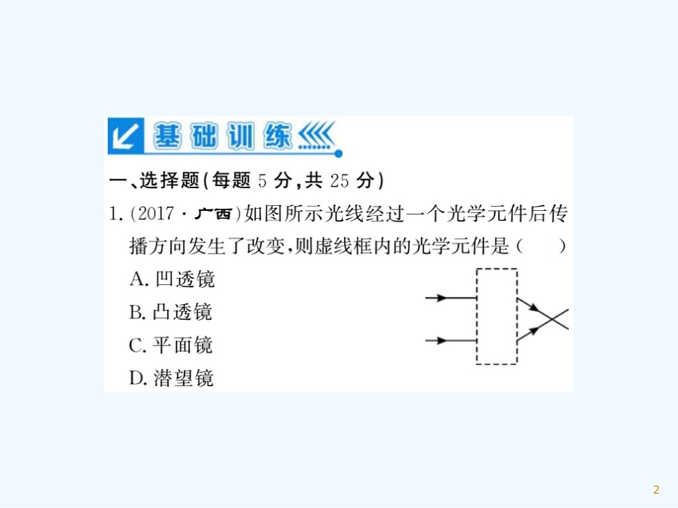 （湖北专用）八年级物理上册 进阶测评七习题优质课件 （新版）新人教版_第2页