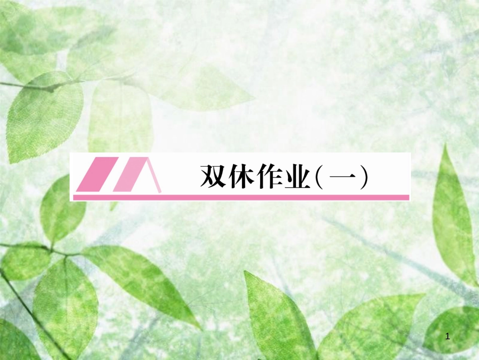 九年级英语全册 双休作业（一）优质课件 （新版）人教新目标版_第1页