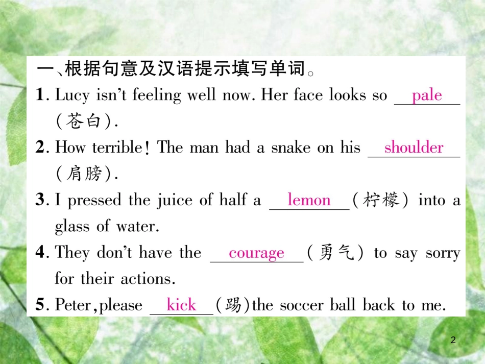 九年级英语全册 双休作业（一）优质课件 （新版）人教新目标版_第2页