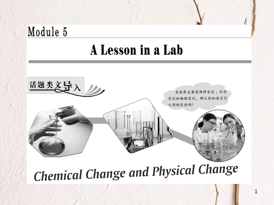 高中英语 Module 5 A Lesson in a Lab Section Ⅰ Introduction &amp; Reading-Pre-reading课件 外研版必修1[共31页][共31页]_第1页